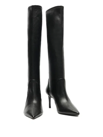 Stuart Weitzman Knee-high Pointed-toe Boots In Black