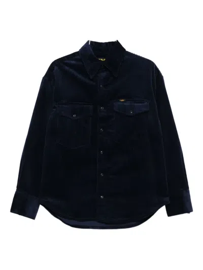 Lois Jeans Corduroy Pocketed Shirt In Blue