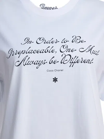 Semper T Shirt With Coco Chanel Citation In White