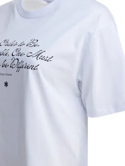 Semper T Shirt With Coco Chanel Citation In White