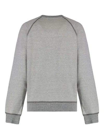 Chloé Logo Embroidered Fleece Sweatshirt In Gray