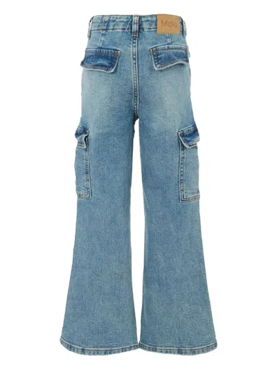 Molo Cargo-pockets Jeans In Blue