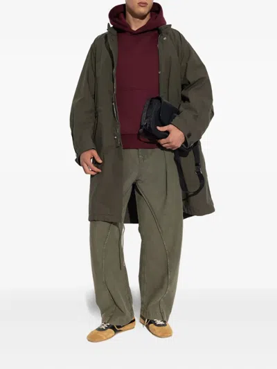 Givenchy Button-fastening Pocket Coat In Green