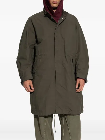 Givenchy Button-fastening Pocket Coat In Green