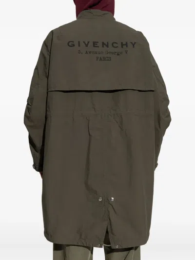 Givenchy Button-fastening Pocket Coat In Green
