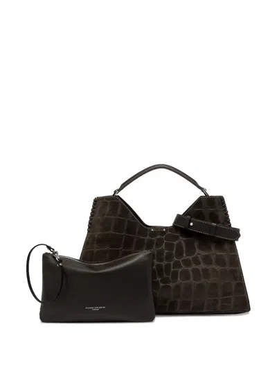 AURORA 仿鳄鱼纹皮质单肩包