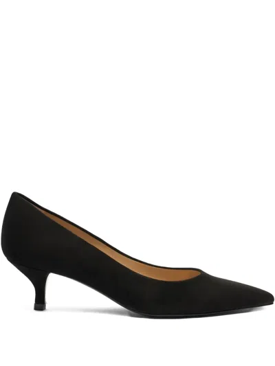 Stuart Weitzman 50mm Stuart Power Kitten-heel Pumps In Black
