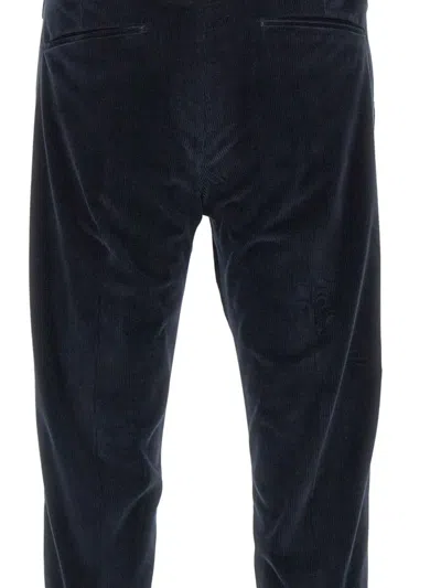 Pt Torino Pleat-front Corduroy Trousers In Blue