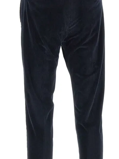 Pt Torino Pleat-front Corduroy Trousers In Blue