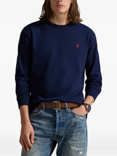 Polo Ralph Lauren Classic Fit Jersey Long-sleeve T-shirt In Blue