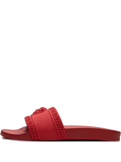 Versace Palazzo Medusa Pool Slides In Red
