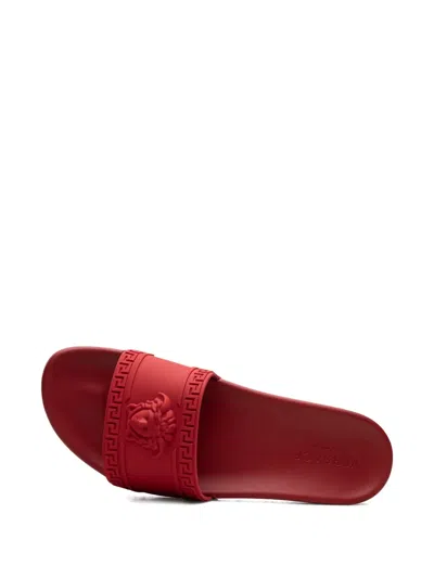 Versace Palazzo Medusa Pool Slides In Red