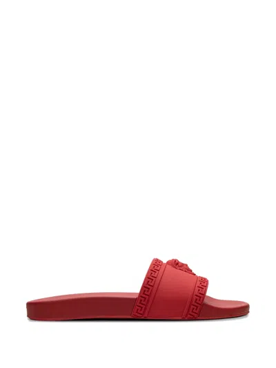 Versace Palazzo Medusa Pool Slides In Red