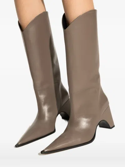 Coperni Taupe Cowboy Bridge Tall Boots In Neutral