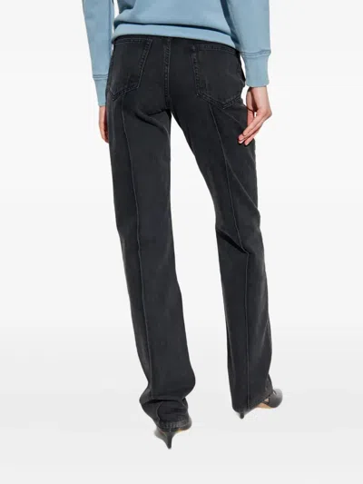 Isabel Marant Five-pocket Trousers With Belt Loops And Contrast Stitching In Black