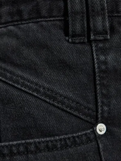 Isabel Marant Five-pocket Trousers With Belt Loops And Contrast Stitching In Black