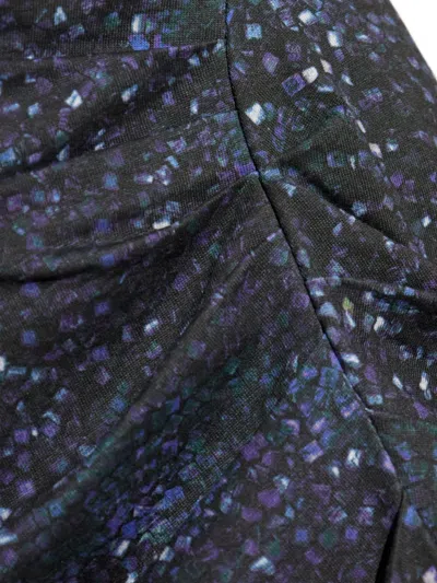 Isabel Marant Mid-length Dress With Midnight Blue Print In Black