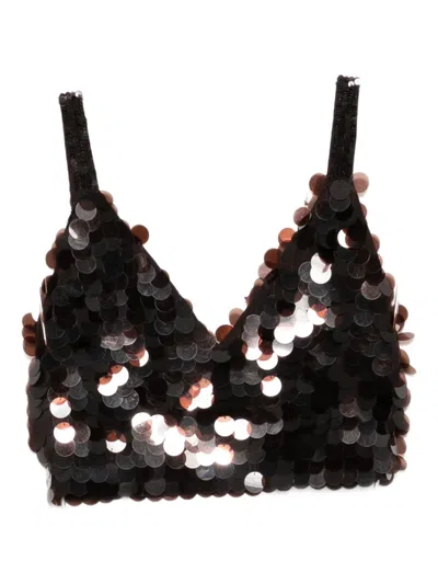 亮片缀饰三角形上衣