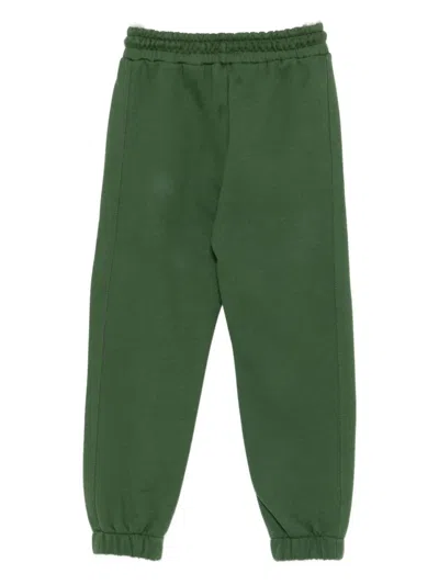 Msgm Drawstring-cuffed Side-pockets Sweatpants In Green