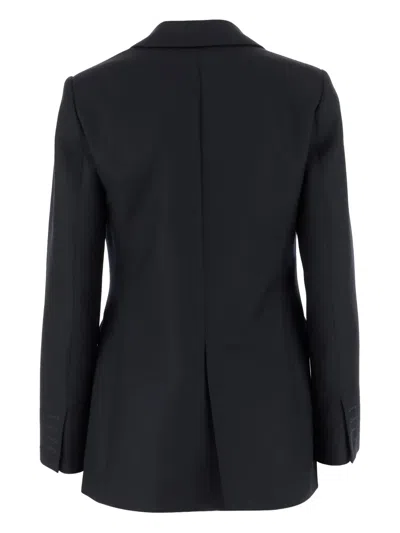 Sa Su Phi Royal Blue Wool Jacket In Black