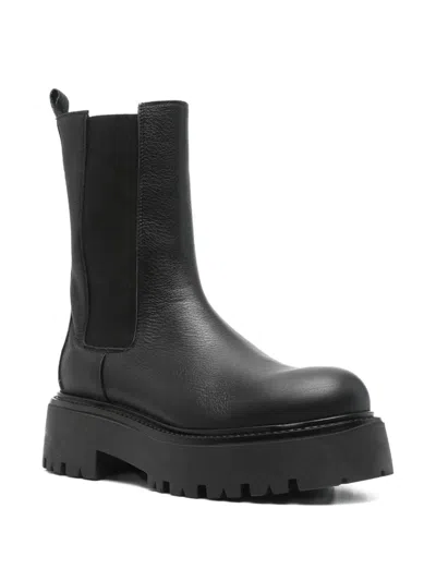 Gisel Moire 50mm Elastic-panel Platform Boots In Multi