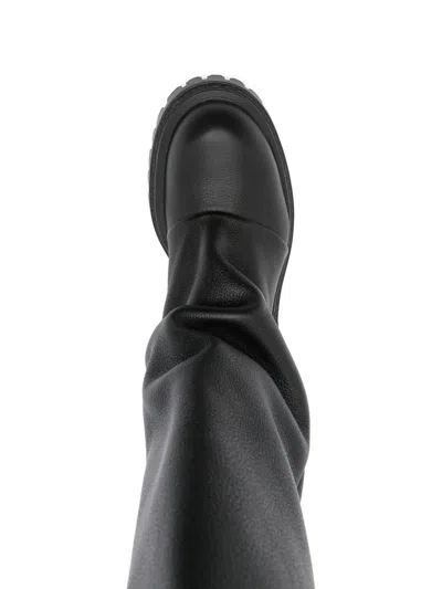 松垮设计小牛皮靴（4厘米）