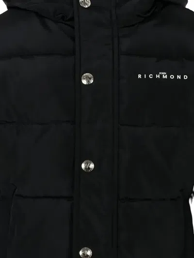John Richmond Junior Hooded Puffer Jacket In Black