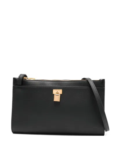 Tom Ford Natural Grain Leather Padlock Mini Bag On Strap In Black