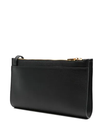Tom Ford Natural Grain Leather Padlock Mini Bag On Strap In Black