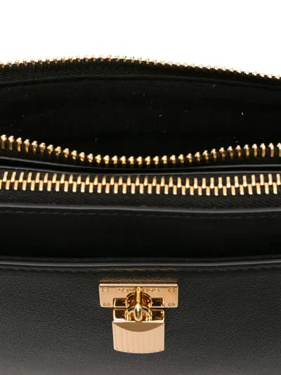 Tom Ford Natural Grain Leather Padlock Mini Bag On Strap In Black