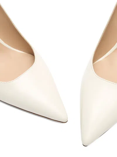 Stuart Weitzman 75mm Stuart Power Pointed-toe Leather Pumps In White