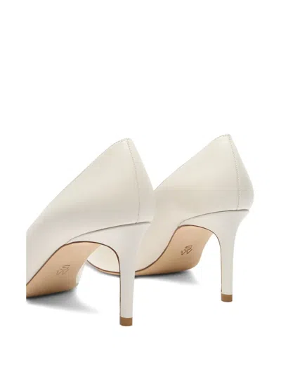 Stuart Weitzman 75mm Stuart Power Pointed-toe Leather Pumps In White