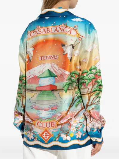 Casablanca Tennis Club Shirt In Multi