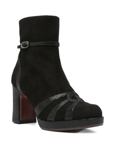 Chie Mihara 80mm Buckle-strap Suede Boots In Multi
