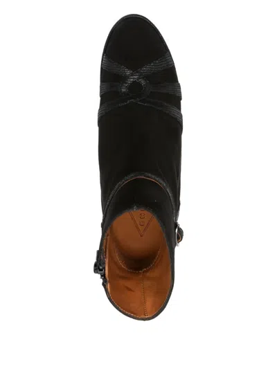 Chie Mihara 80mm Buckle-strap Suede Boots In Multi