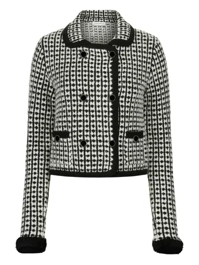 Nina Ricci Tweed-effect Double-breasted Jacket In Multi