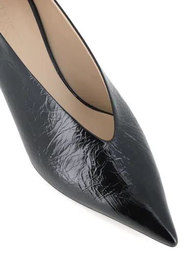 Le Monde Beryl Le Monde Béryl Pointed Toe Pumps With Crocodile Textured Finish In Black