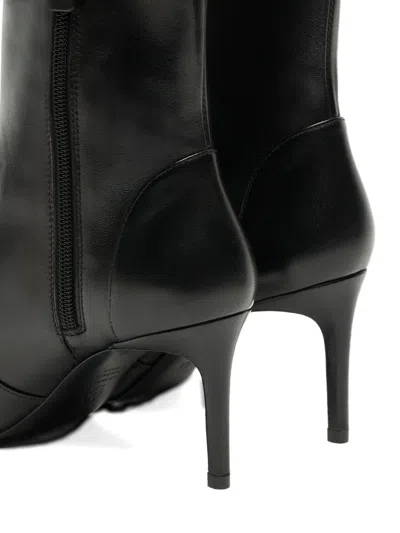 Stuart Weitzman 75mm Stuart Power Zip-detail Pointed-toe Boots In Black