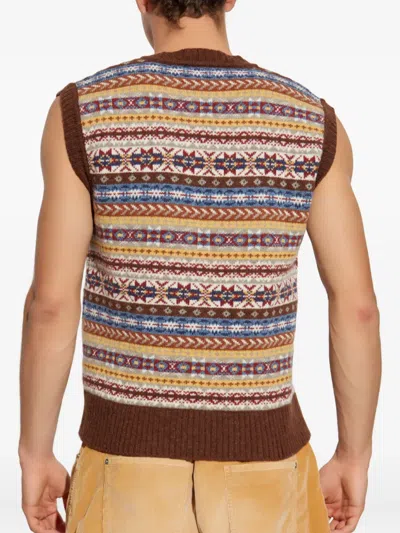 Dsquared2 Logo-patch Vest In Multi