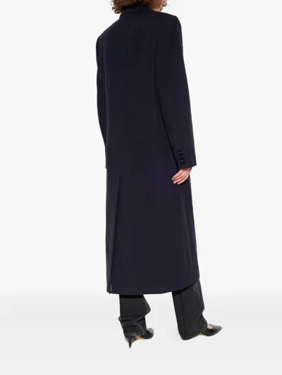 Isabel Marant Peak Lapel Wool Coat In Black