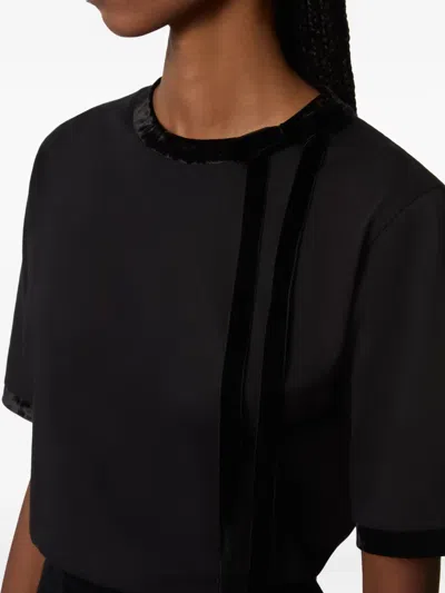 Nina Ricci T-shirt With Ribbon And Bow In Black