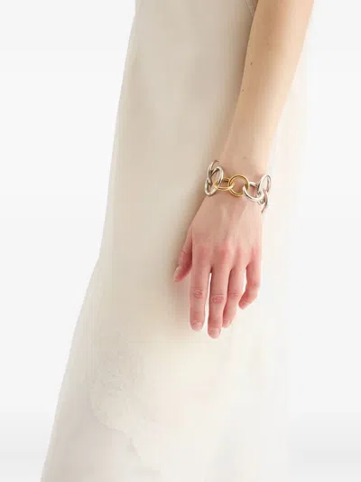 Jil Sander Interlocking Chain Bracelet In Gold
