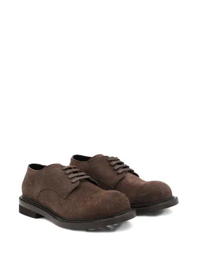 Moschino Lace-up Brogues Leather Sole In Brown