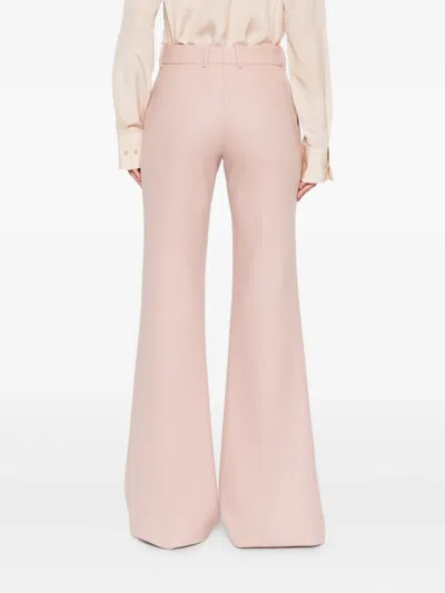 Ermanno Scervino Flared Wool Trousers In Pink