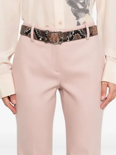 Ermanno Scervino Flared Wool Trousers In Pink