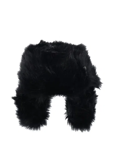 Ruslan Baginskiy Fluffy Ear-flap Hat In Black