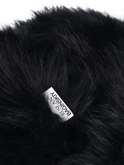 Ruslan Baginskiy Fluffy Ear-flap Hat In Black