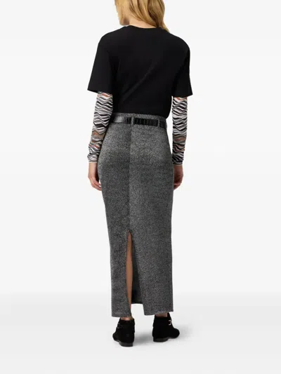 金属感针织半身裙