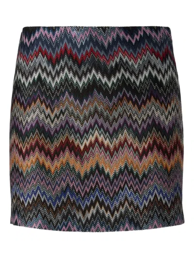 Missoni Mini Skirt With Snake Pattern In Multi