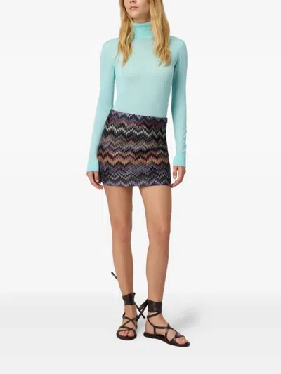 Missoni Mini Skirt With Snake Pattern In Multi